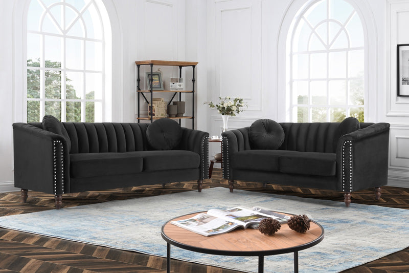 Horizon Velvet Sofa Set